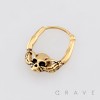 GOTHIC GRASPING SKELETON HANDS MOTIF 316L SURGICAL STEEL EARRING